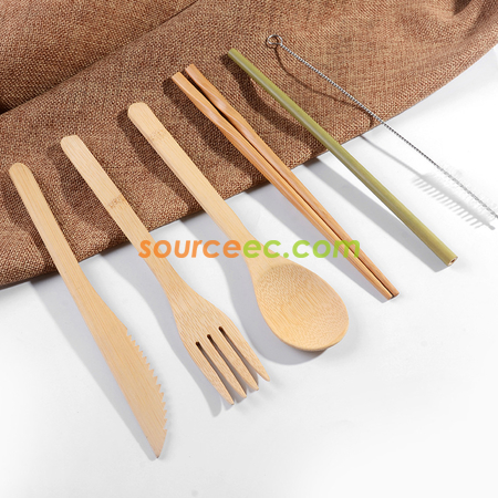 客製化環保袋竹製餐具套裝禮品