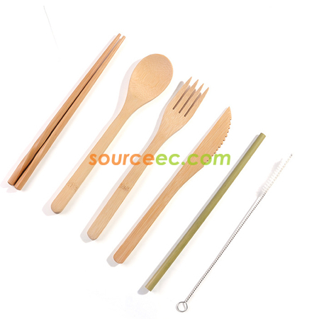 客製化環保袋竹製餐具套裝禮品