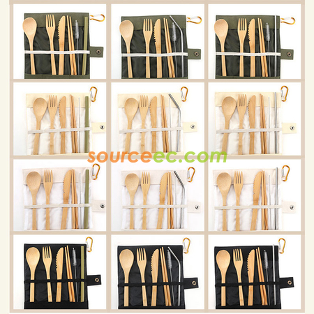 客製化環保袋竹製餐具套裝禮品