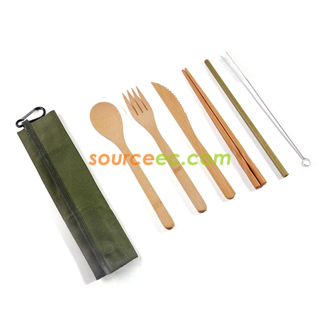 客製化環保袋竹製餐具套裝禮品