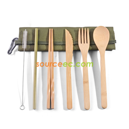 客製化環保袋竹製餐具套裝禮品