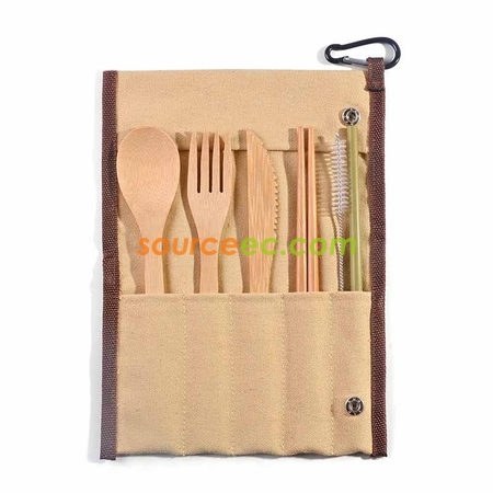 客製化環保袋竹製餐具套裝禮品