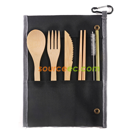 客製化環保袋竹製餐具套裝禮品
