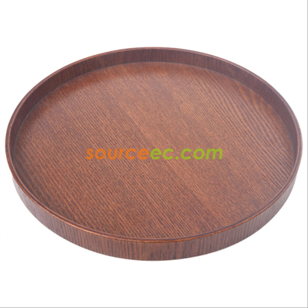 客製化簡約圓形木托盤禮品