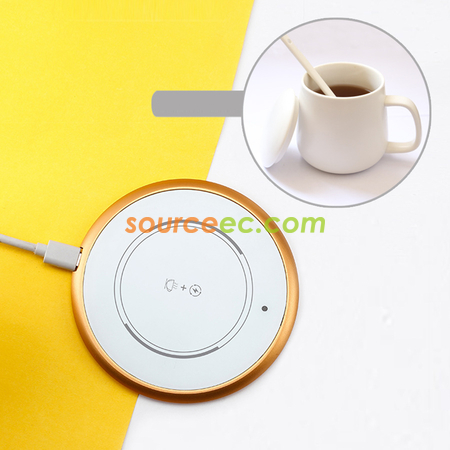 客製化線充恒溫杯墊禮品
