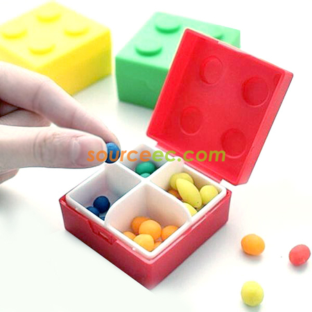 客製化糖果色積木藥盒禮品