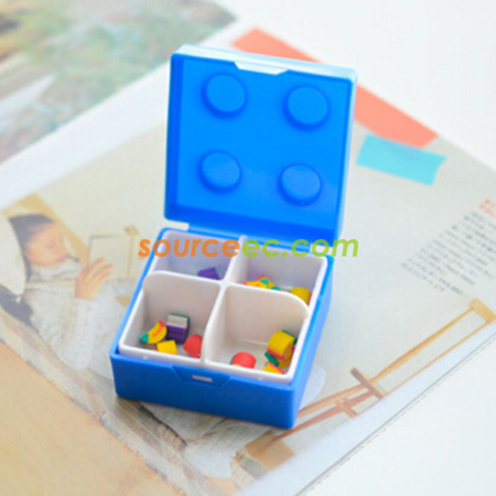 客製化糖果色積木藥盒禮品