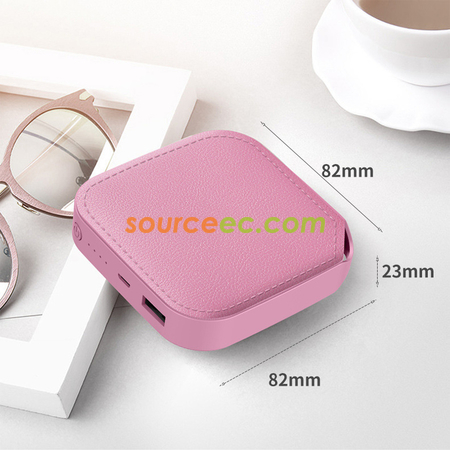 客製化仿PU皮紋馬卡龍移動電源禮品