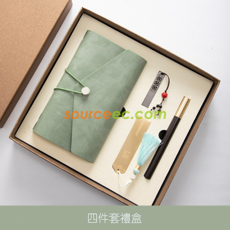 客製化筆記本套裝 (筆記本+筆+書籤 + USB隨身碟)禮品
