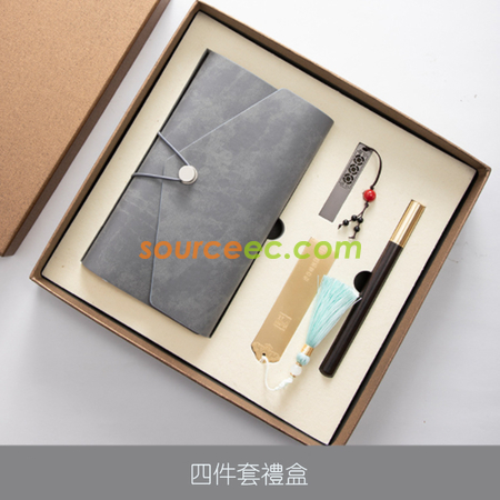客製化筆記本套裝 (筆記本+筆+書籤 + USB隨身碟)禮品