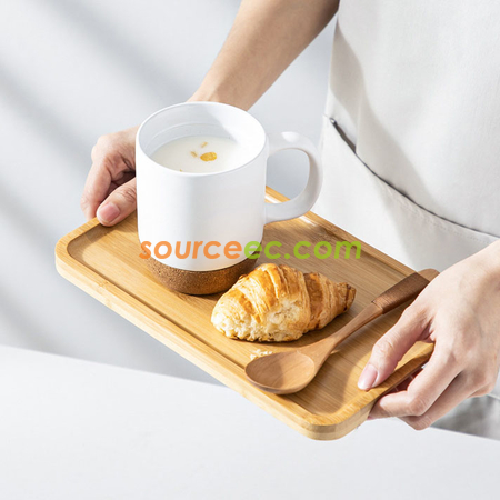 客製化帶蓋軟木墊陶瓷杯禮品