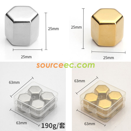 客製化六邊形不鏽鋼冰粒禮品