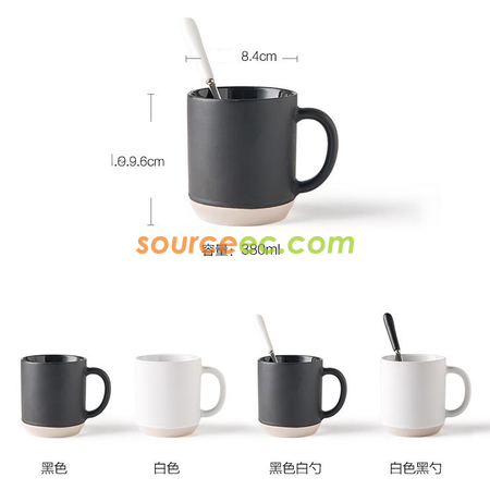 客製化380ML 雙色配陶瓷杯禮品