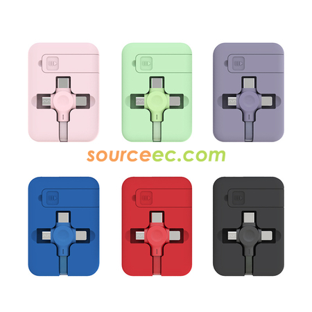 三合一伸縮充電線