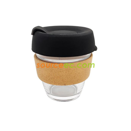 客製化軟木矽膠玻璃咖啡杯禮品