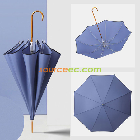 客製化8K直杆傘彎柄雨傘禮品
