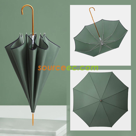 客製化8K直杆傘彎柄雨傘禮品
