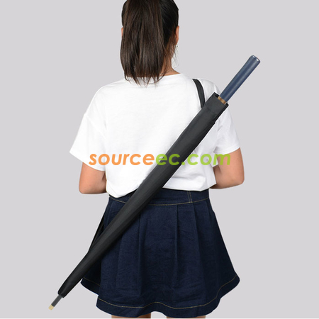 客製化24骨純色直桿長柄傘禮品