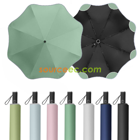 圓角反光條摺疊雨傘