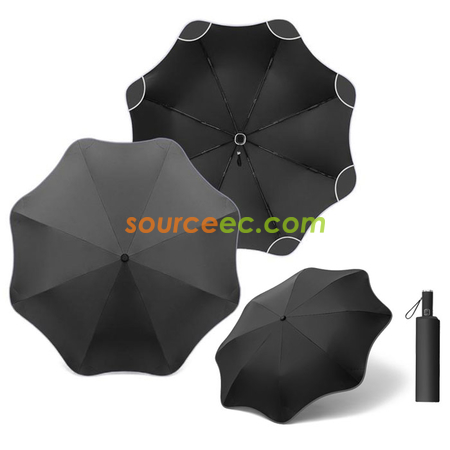客製化圓角反光條摺疊雨傘禮品