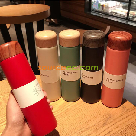 客製化木紋304不鏽鋼保溫杯禮品