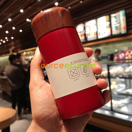 客製化木紋304不鏽鋼保溫杯禮品