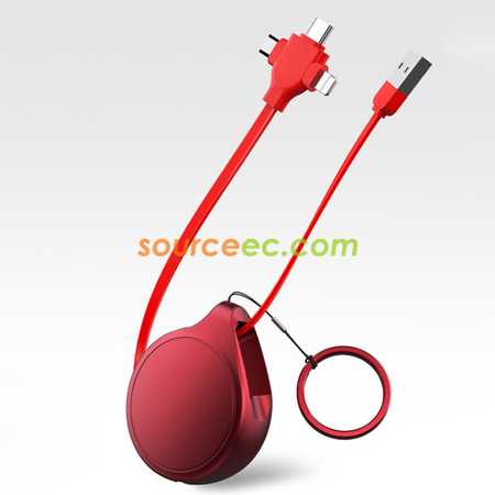 客製化三合一伸縮充電線禮品