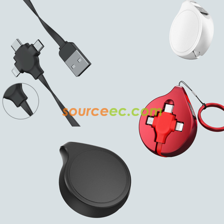 客製化三合一伸縮充電線禮品