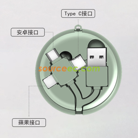 客製化3合1伸縮數據線禮品