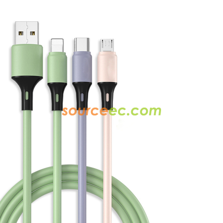 客製化矽膠三合一充電線禮品