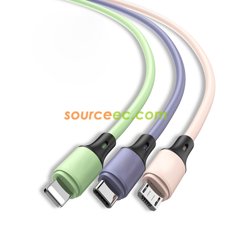 客製化矽膠三合一充電線禮品