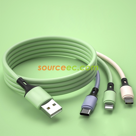 客製化矽膠三合一充電線禮品