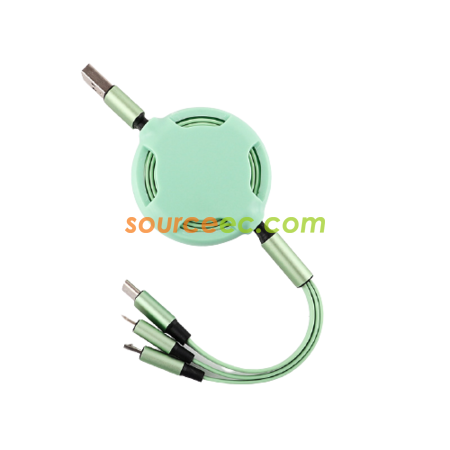 客製化矽膠三合一伸縮充電線禮品