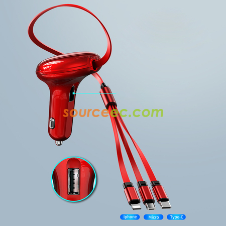 客製化三合一車載充電器禮品