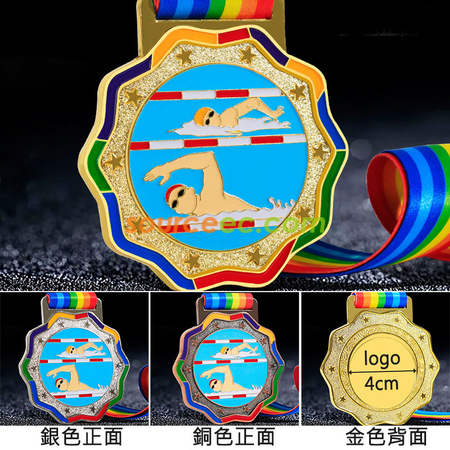 客製化游泳金屬獎牌禮品