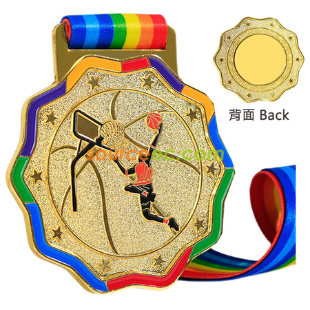 籃球金屬獎牌