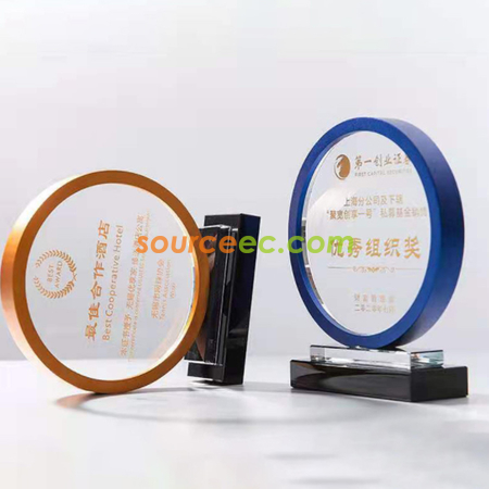 客製化金屬水晶獎座禮品