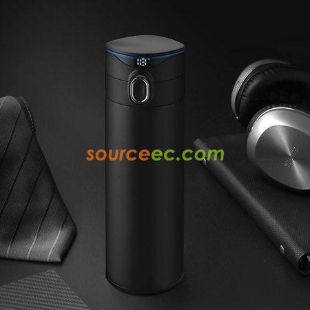 客製化420ML 316不鏽鋼真空智能彈跳蓋保溫杯禮品