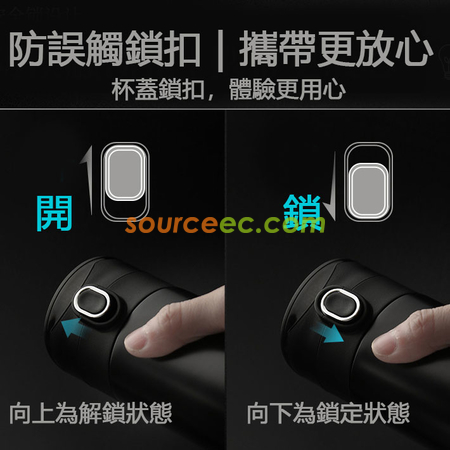 客製化420ML 316不鏽鋼真空智能彈跳蓋保溫杯禮品