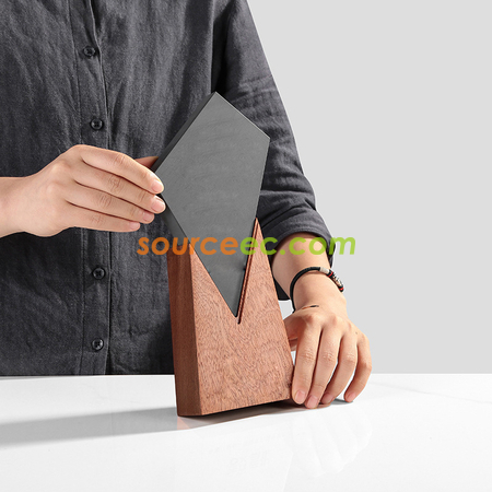 客製化實木硯石獎座禮品