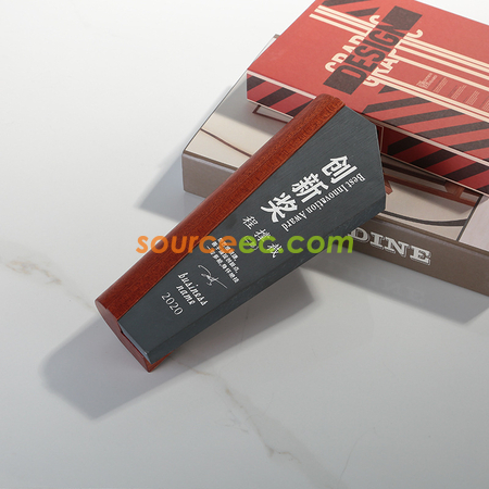 客製化實木硯石獎座禮品