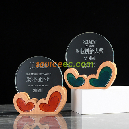 愛心客製獎座