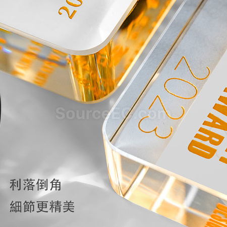客製化兩色水晶獎座禮品