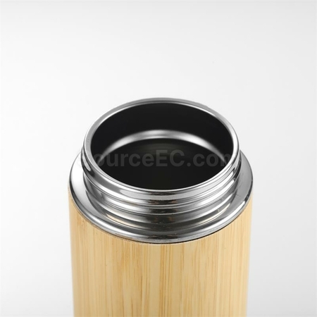 客製化手提蓋竹殼保溫杯禮品