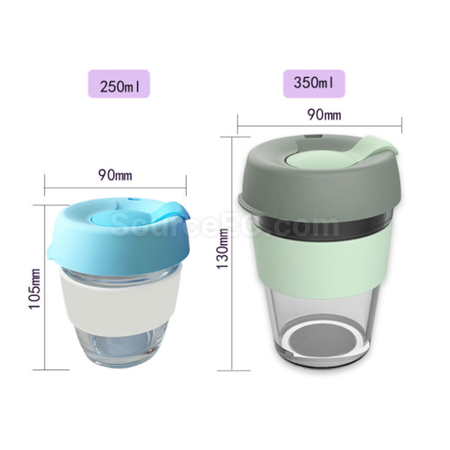 客製化矽膠玻璃咖啡杯禮品