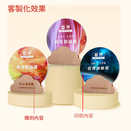 客製化環保水晶獎座禮品