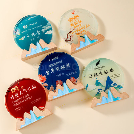 客製化環保水晶獎座禮品