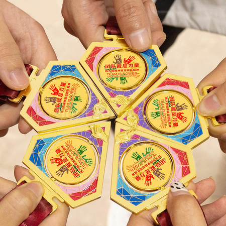客製化團隊拼接金屬獎牌禮品