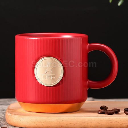 客製化銅章陶瓷杯禮品