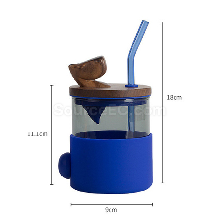 客製化簡約吸管玻璃杯禮品